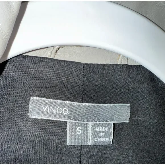 VINCE Lambskin Gray Leather Jacket Colorblock - Size small